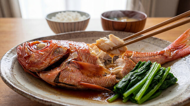 金目鯛の煮付けと和定食：日本の食卓を彩る絶品家庭料理