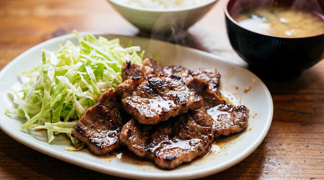 湯気立つ絶品！香ばしい焼き肉定食