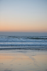 Sunset over the Mediterranean Sea in Tel Aviv, Israel.