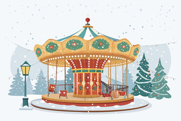 Showcasing Scene Decorated Merry Beautiful High-Quality Stock Image