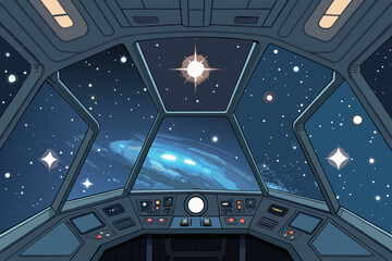 Starship Cockpit Showing Galaxi Premium Digital Asset Perfect for Editorial Content
