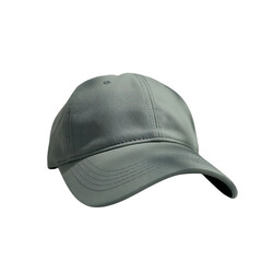 Fototapeta premium Textured grey baseball cap isolated on transparent background