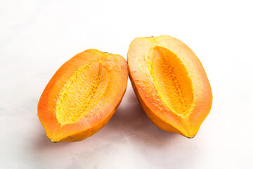 Ripe sweet tropical exotic papaya