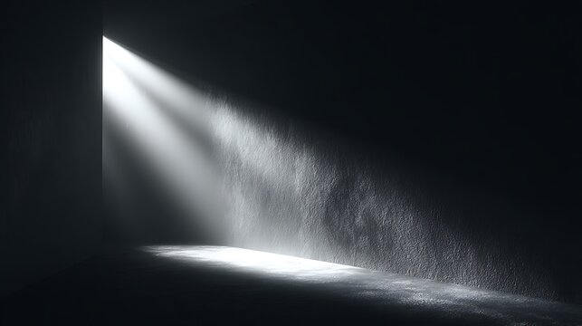 A faint upward-slanted soft light grazing a dark smooth wall, creating subtle clean minimalism and wide negative space ideal for presentations, dashboards, and modern templates.