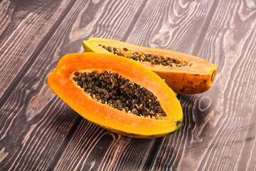 Ripe sweet juicy papaya fruit