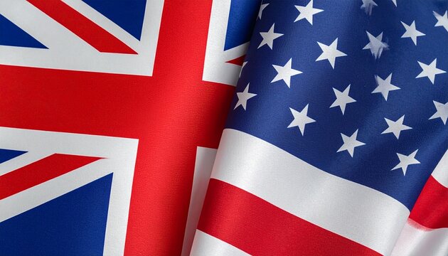 "Side-by-side UK and US flags representing cultural and political ties between Britain and America."