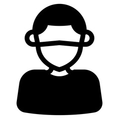 protester wear handkerchief mask icon