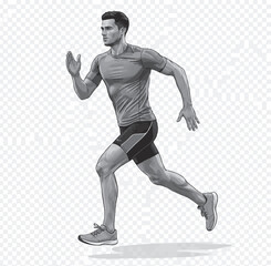 jogging man vector