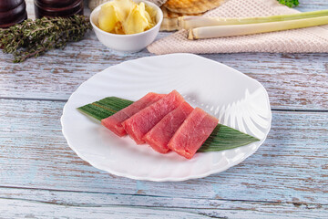 Japanese sliced tuna sashimi fish