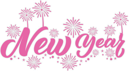 Obraz premium New Year 2026 Typography Collection | Festive Lettering & Holiday Icons