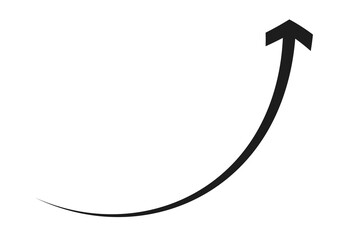 Upward curved arrow symbolizing growth, progress, and positive movement