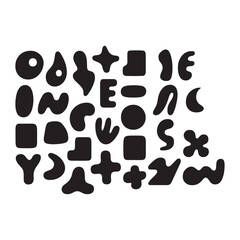 High quality abstract geometric silhouette with bold colors