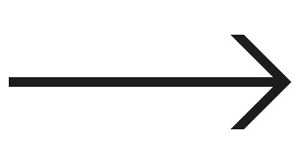 Rightward arrow illustration for navigation, forward motion, and clear directional indicator