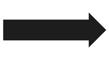 Black arrow pointing right. Arrow shape 