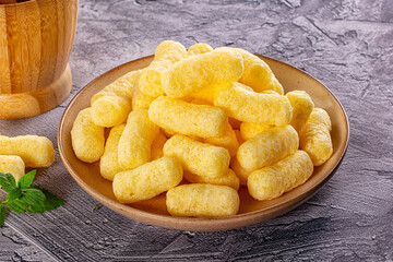 Golden crispy sweet corn sticks