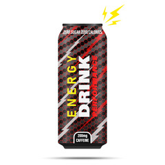 Energy drink can isolated vector illustration on white background