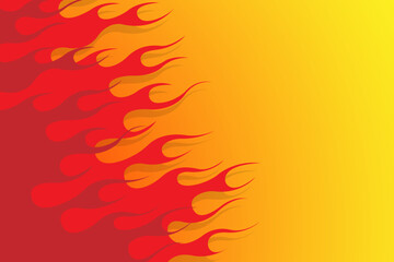 Fire flame tribal flat background vector
