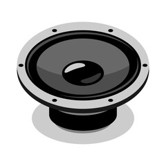 Speaker logo music or audio icon vector
