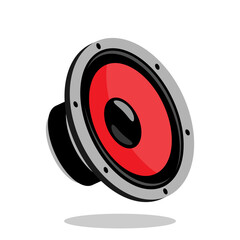Speaker logo music or audio icon vector