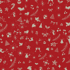Christmas Ornaments Background Vector Design.