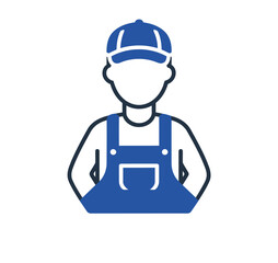 Dedicated worker in overalls and cap ready for construction repairs maintenance and service projects