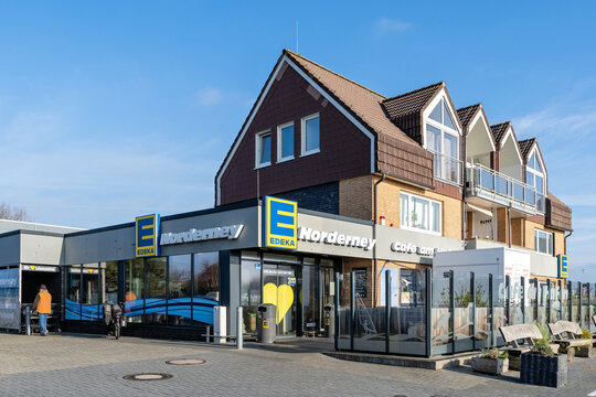 Norderney, Germany - November 11, 2025: EDEKA supermarket