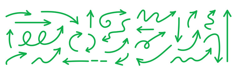 Arrow crayon pastel pencil chalk color line stroke. Sketch chalk pastel color pencil texture line kid fun arrow icon. Hand drawn grunge crayon pencil brush direction elements. Vector illustration