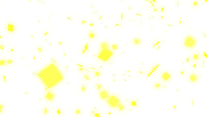 Obraz premium 黄色の紙吹雪の背景素材（透過）