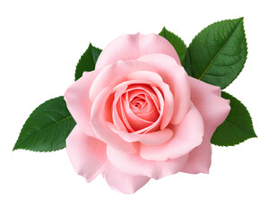 pink rose on white background