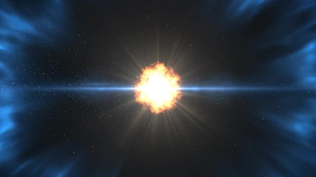 Bright Star Explodes in Space, Cosmic Energy Burst