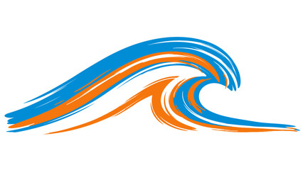 Colorful Abstract Brush Stroke Sweep Vector