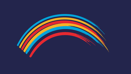 Obraz premium Colorful Abstract Brush Stroke Sweep Vector