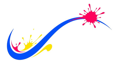 Fototapeta premium Colorful Abstract Brush Stroke Sweep Vector