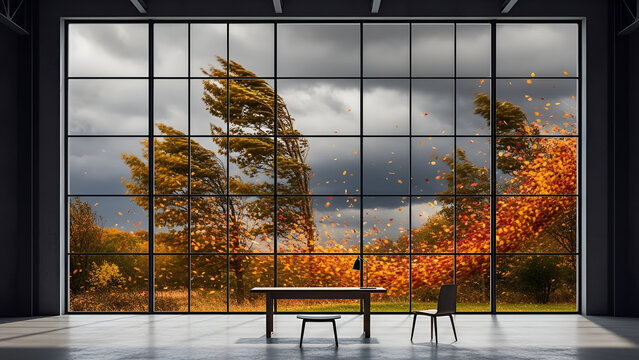 modern fall  zoom background