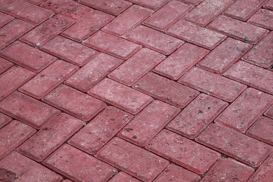 red brick road pattern blok as a background