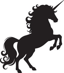 unicorn silhouette standing in graceful pose fantasy creature design