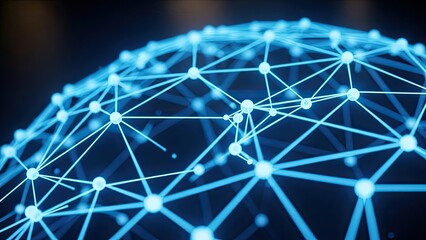 abstract blue background with network