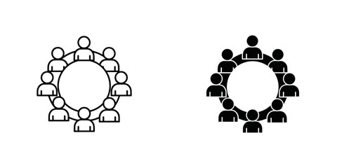 Teamwork circle meeting with diverse people collaborating for creative business solutions together