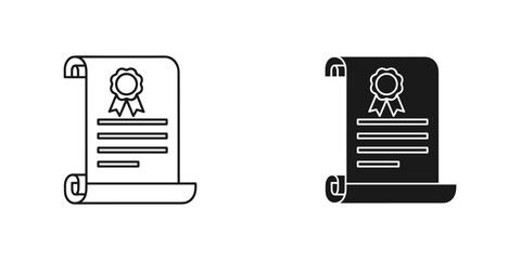 Showcase your achievements with this certificate icon for professional recognition and document verification