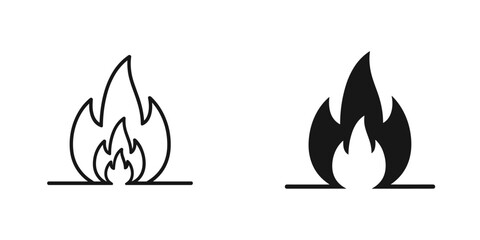 Ignite your designs with simple, modern fire icons perfect for logos, websites, and branding projects