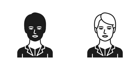 Two professional women in suits, modern business concept for corporate communication and leadership training