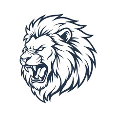 lion mascot logo vector design template modern style