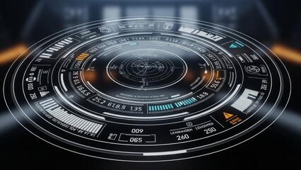 Futuristic HUD interface with digital elements, great for technology concepts, game design, sci-fi projects, and cutting-edge technology visualizations