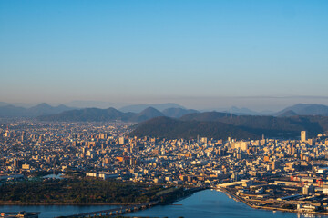 日本の香川県高松市屋島のとても美しい秋の風景