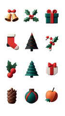 christmas icon set