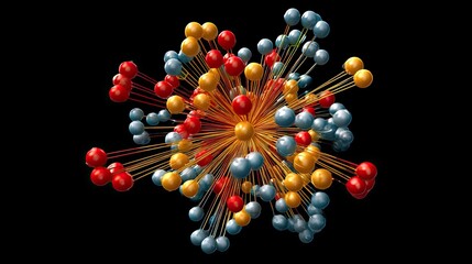 Abstract Data Network: A vibrant network of interconnected nodes, representing complex data flows and connections. It showcases the intricate web of relationships within a digital landscape.
