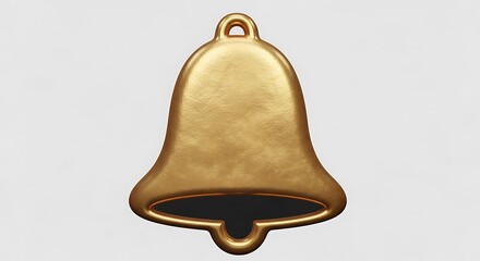 Golden Bell Icon - Notification Symbol for Alerts and Reminders.