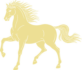 Dynamic Horse Silhouette Capturing Graceful Movement and Powerful Spirit