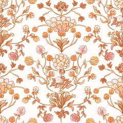 damask  seamless floral pattern in baroque style