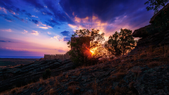 Zafra Castle is a 12th-century castle located in the Spanish municipality of Campillo de Due&ntilde;as, in the province of Guadalajara. It is a prime example of a rock castle, notable for its location in a r